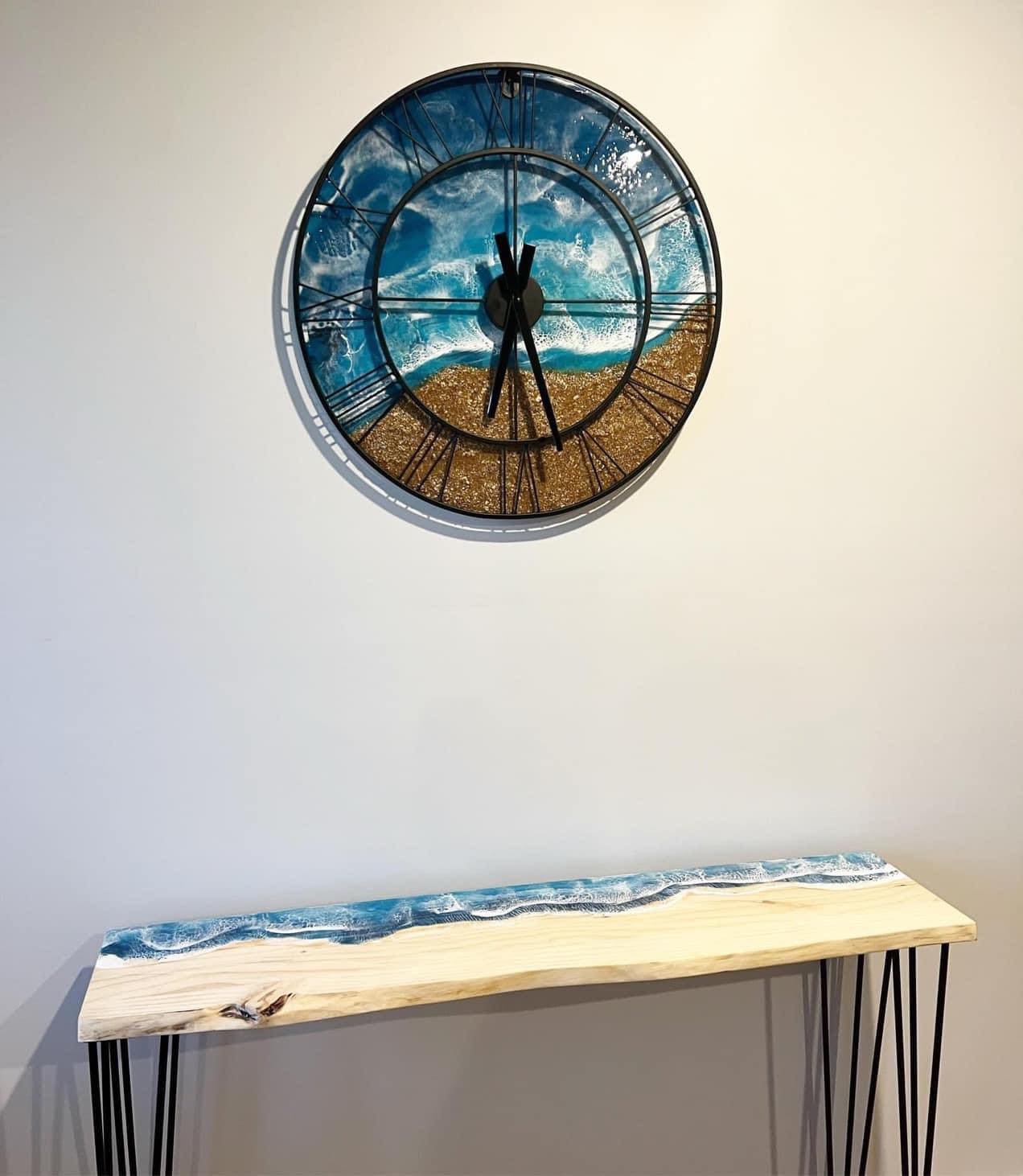 Turquoise Clock - Made to order