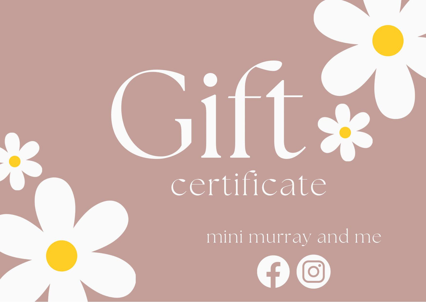 Gift Certificate's
