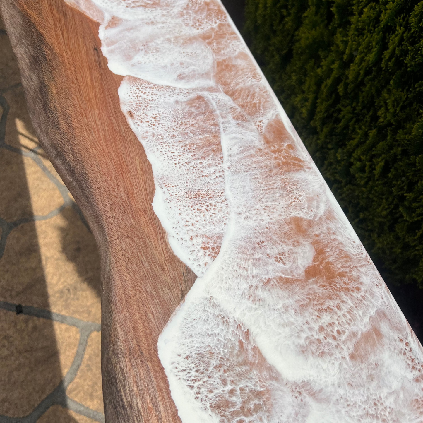 White Wash Ocean Hall Table